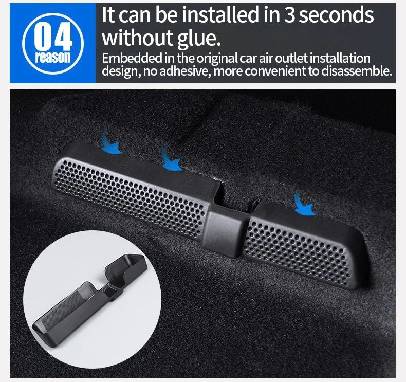 for Volvo XC60 MK2 2018~2021 2022 2023 Accessories Under Seat Air Conditioner Vent Outlet Cover Anti-Clogging Auto Sticker Part