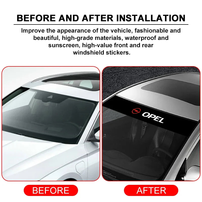 Car Front Rear Windshield Decoration Accessories Stickers For Opel Astra j Insignia Astra g Corsa Zafira b Mokka Vivaro Meriva