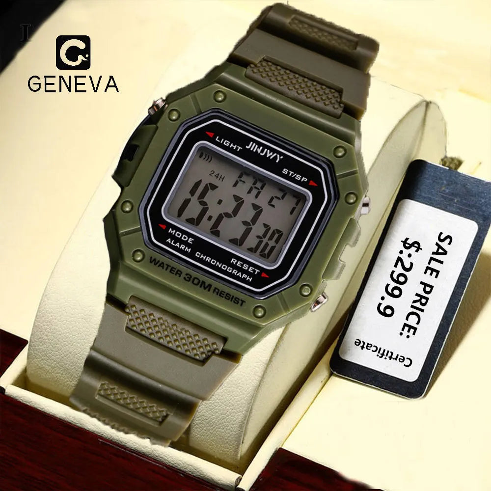2025 Military Sport Watch Waterproof  LED Digital Watches for Men Fashion Electronic Wristwatch Male Clock Relogios de hombres