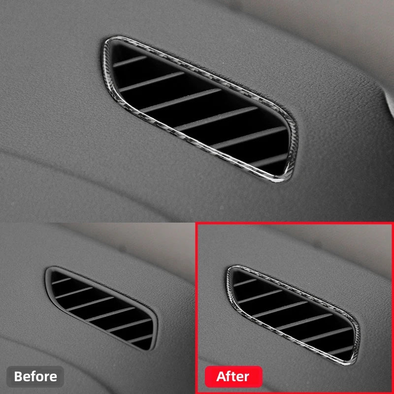 For Audi A4L A4 B8 2009-2016 A5 2008-2017 Accessories Carbon Fiber Interior Car Instrument Air Outlet Trim Frame Sticker Cover