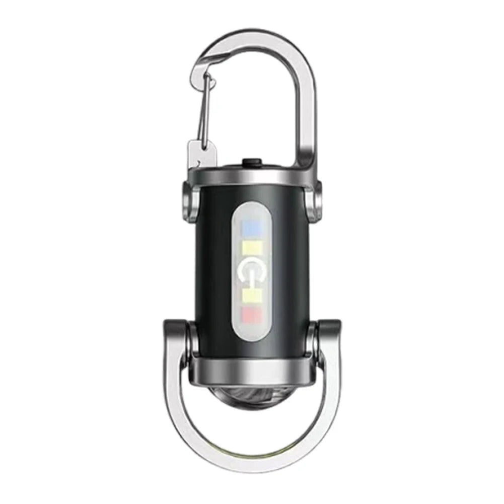COB LED Keychain Flashlight Multifunctional Pocket Flashlight USB Rechargeable Portable Keychain Torch for Camping Hiking