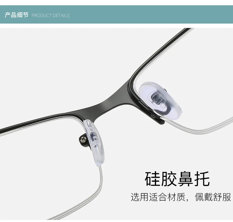 IENJOY Half-frame Reading Glasses Gafas de lectura para hombres High Quality Business Glasses Presbyopic Eyeglasses 1.0 2.0 3.0