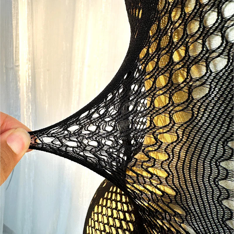 Sexy Cover Up Hollow Out Fishnet Dress without Bikini Summer Holiday DS054