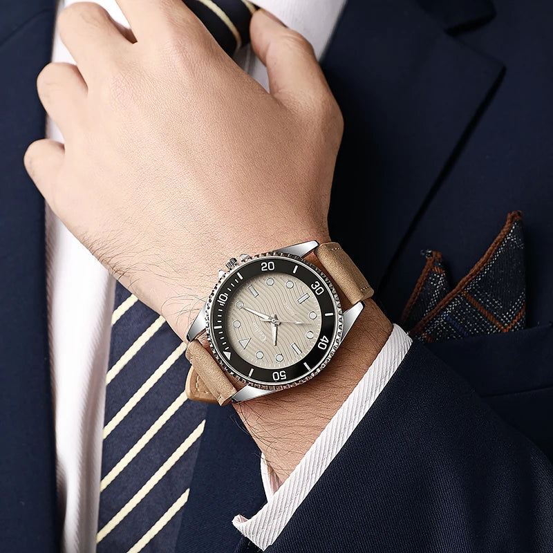 Fashion Casual Leather Strap Men Quartz Watches Relogio Masculino relojes para hombres en çok satılan ürünler 2023 ساعة يد رجال