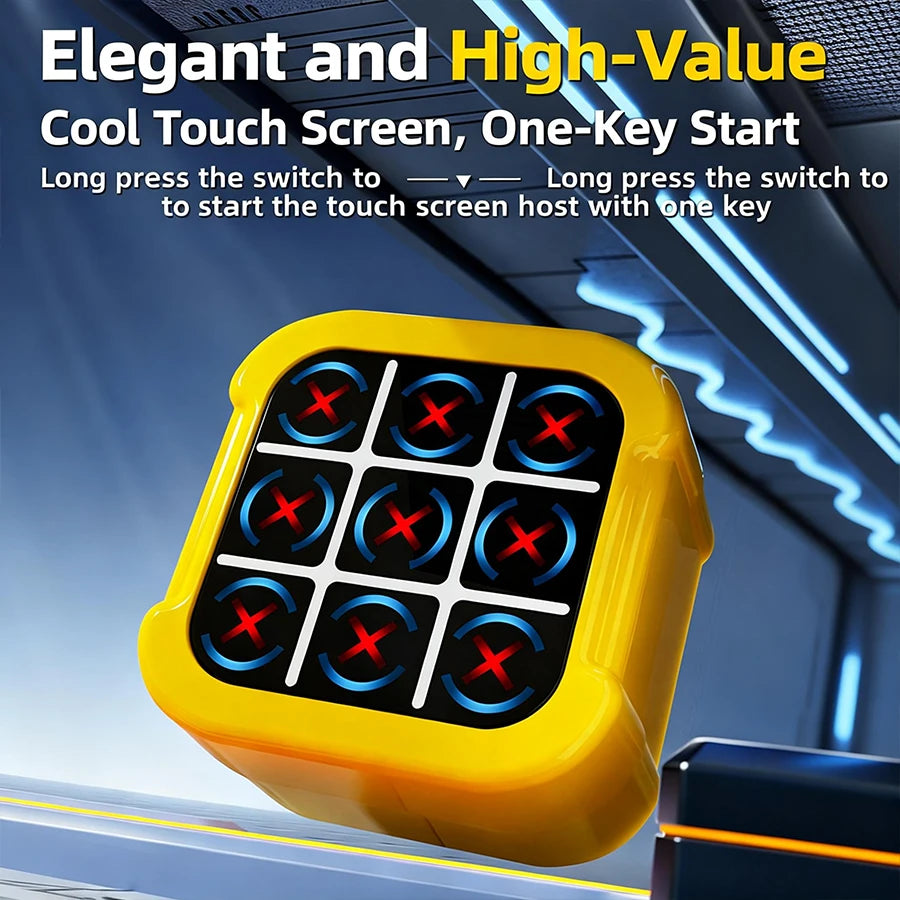Kids' 4-in-1 Tic-Tac-Toe Game Toy: 1-on-1 Battles, Whack-A-Mole, Memory Challenge Machine for Children's Educational Games