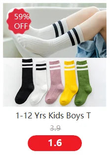 1 Pairs Kids Knee High Long Socks Autumn Winter Warmth Soft Cotton Children School Stocking Black White Stripes Sports Socks