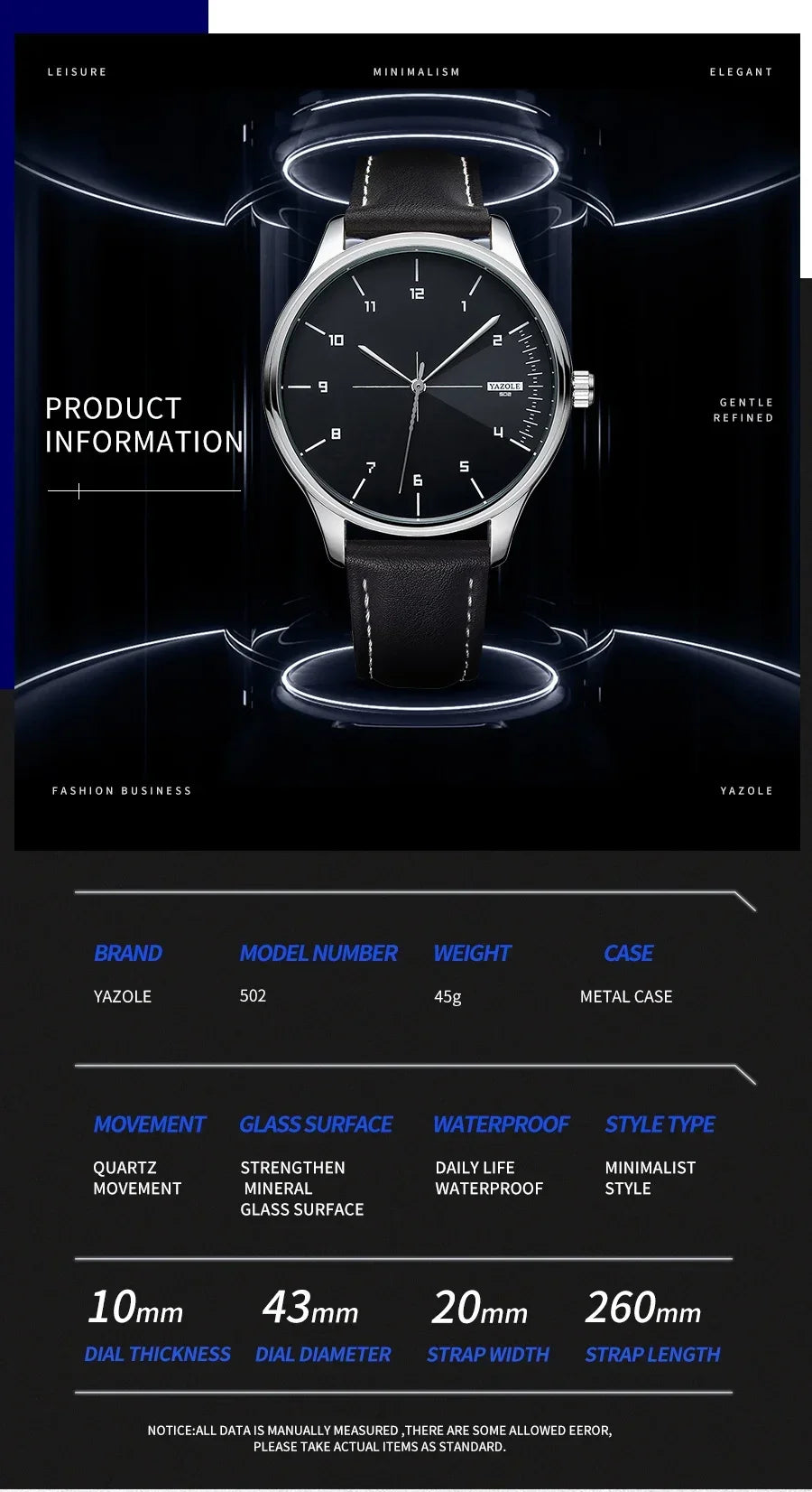 Fashion Business Men's Watches Top Brand Quartz Wristwatches for Man Simple Casual Leather Belt Male Clock relojes para hombres
