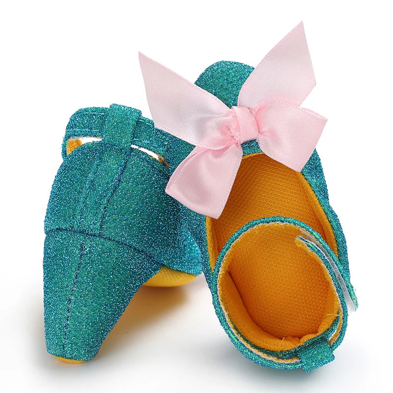 Spring and Autumn Girl Baby Anti slip Children's Shoes Girl Baby Beautiful Bow High Heels Girl Baby High Heels