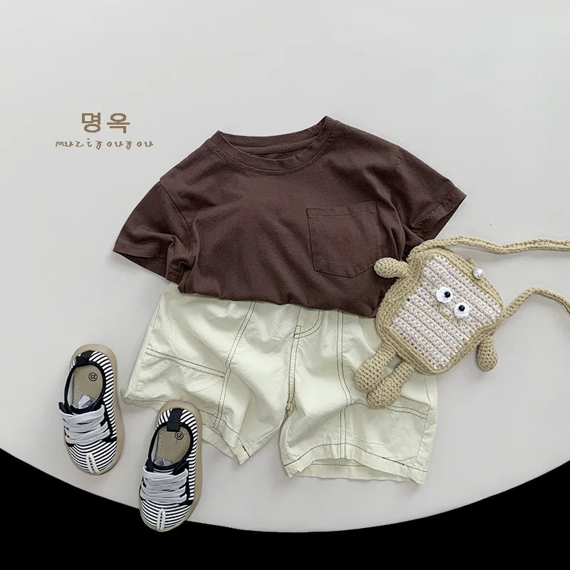 2025 Summer New Children Loose Shorts Baby Solid Casual Pants Boys Girls Cotton Casual Shorts Toddler Middle Pants Kids Clothes
