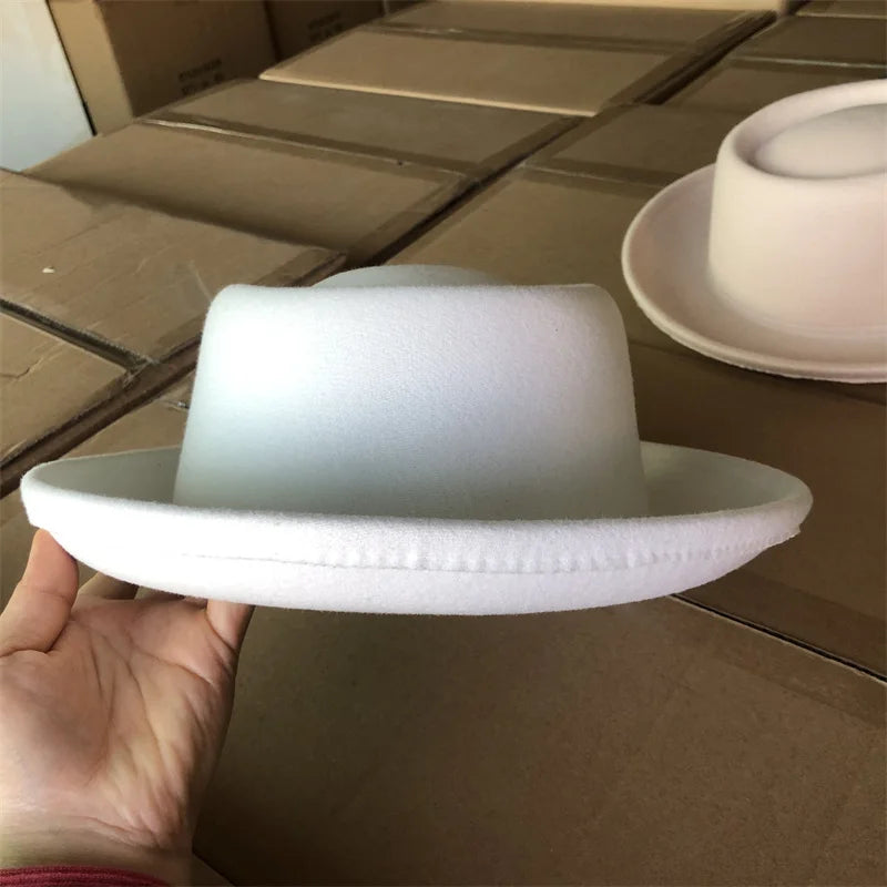 Men's hat Fedora Hat Women's Fashion Autumn and Winter Pork Pie Double Concave Small Brim Men's Jazz Hat Gorras para hombres