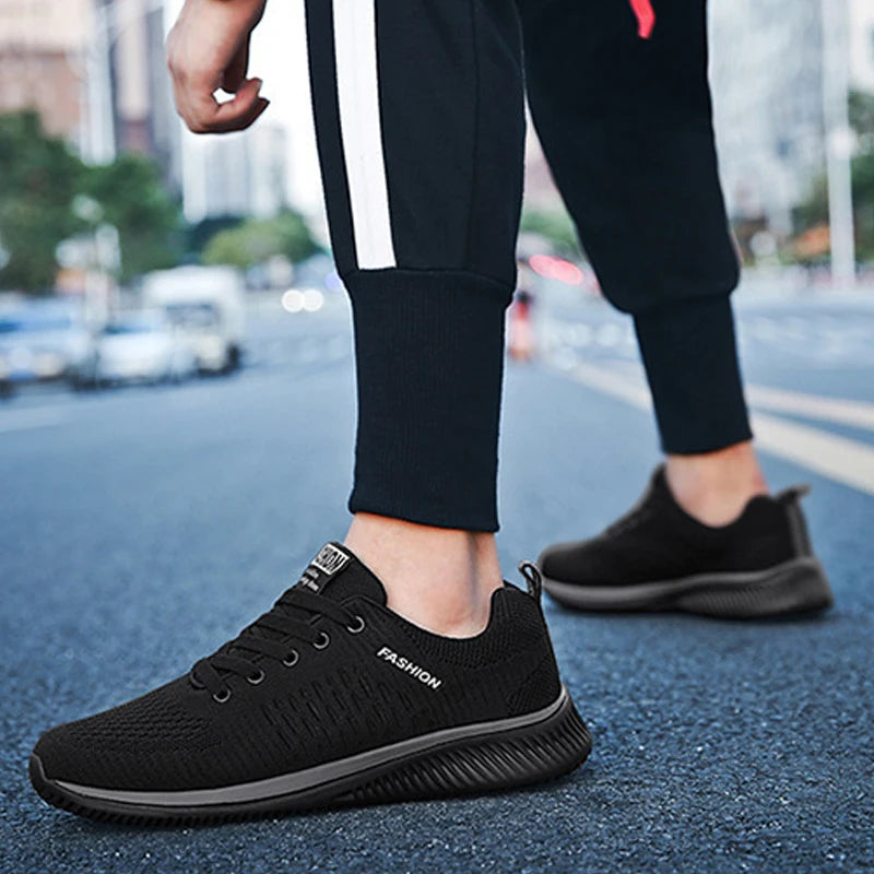 Men Sneakers Lightweight Men Casual Shoes Plus Size Men Sport Shoes Non-Slip Mesh Breathable Shoes Men Flats Walking Shoes
