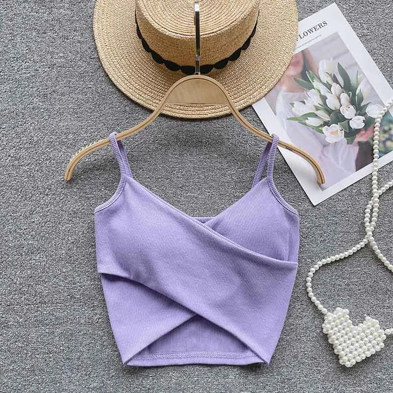  Irregular Casual Sport Camisole Women Strap Design Solid Fashion 2023 Y2K Elegant Ladies Chic Slim Tank Tops