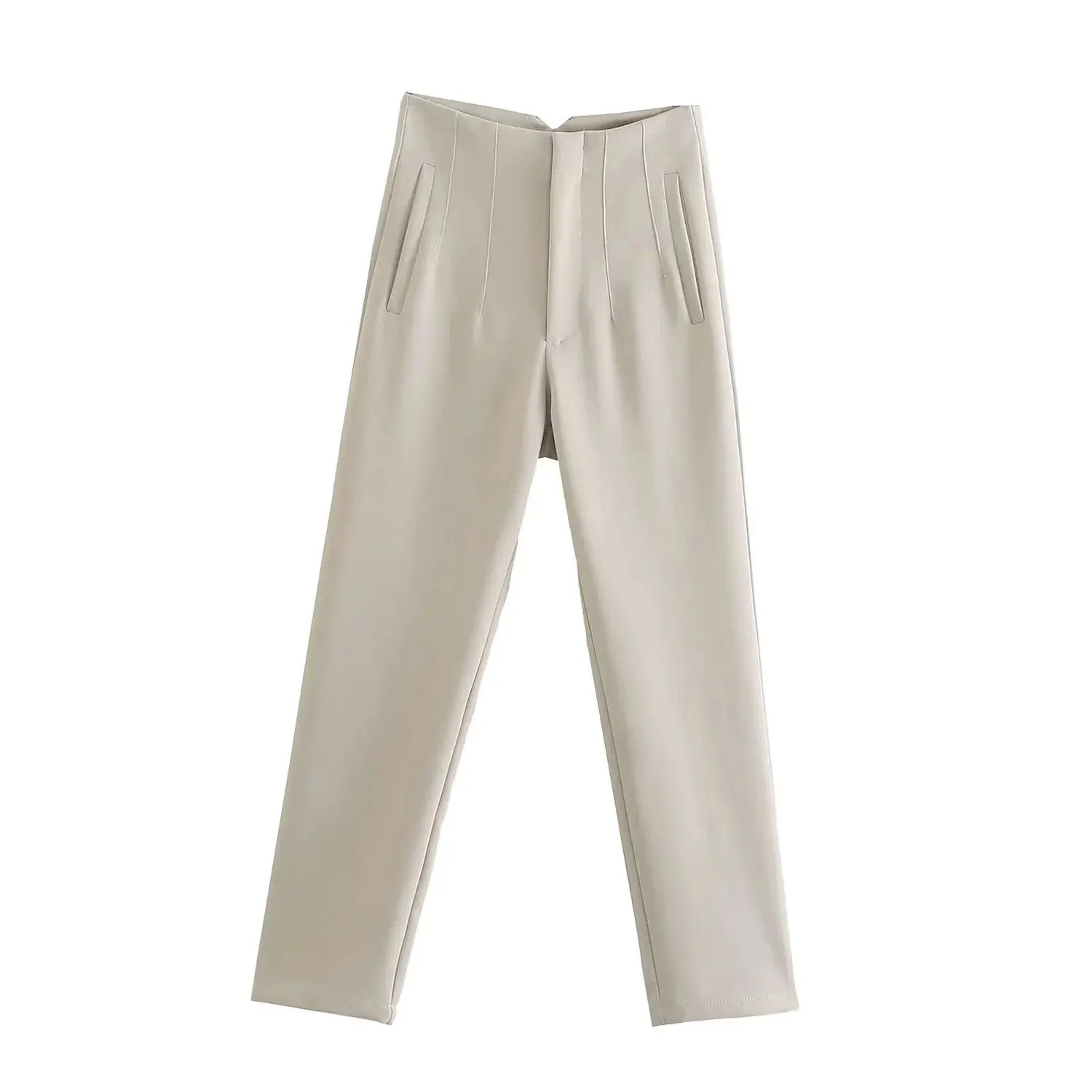 HH Women Elegant Solid Pencil Pants High Waist Pant For Women Casual Streetwear Woman Trousers Office Wear Chic Pant