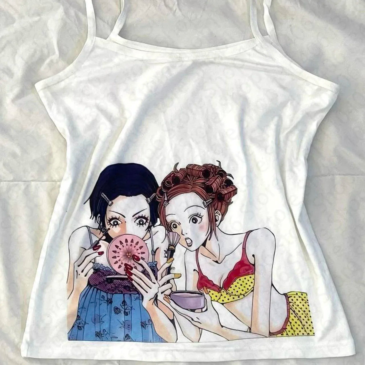 Goth Emo Girl Crop Top Vintage Women Casual Sleeveless T-Shirt 2000s Clothes Y2k Tops Women Streetwear Corset Woman Clothing 90s