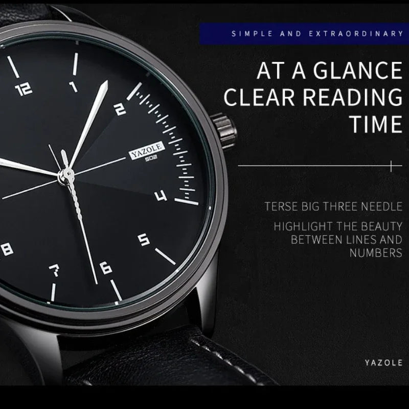 Fashion Business Men's Watches Top Brand Quartz Wristwatches for Man Simple Casual Leather Belt Male Clock relojes para hombres