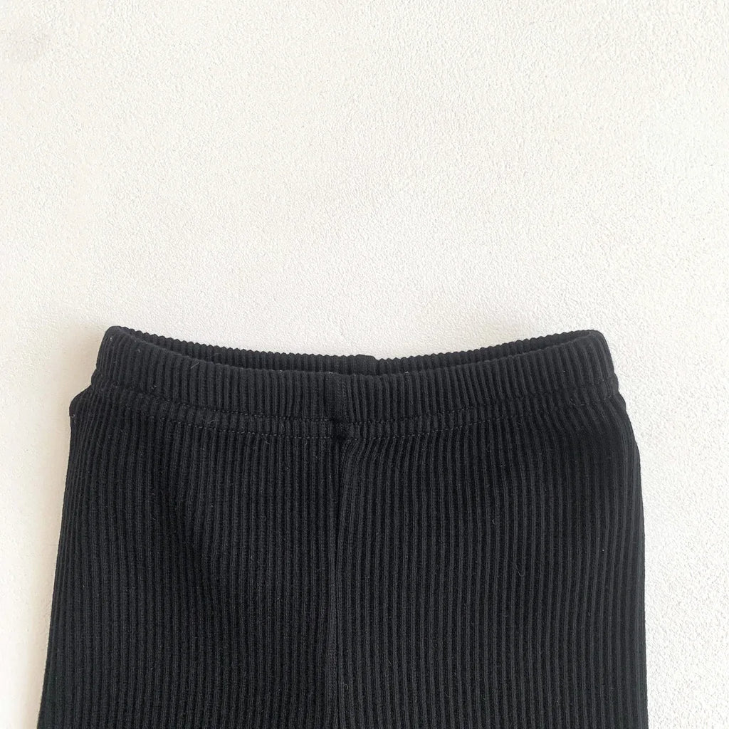 2024 Summer Baby Trousers Pants Ribbed Elastic Striped Pants Children's Casual Infant Clothing Kids Toddler Boys Girl Clothes