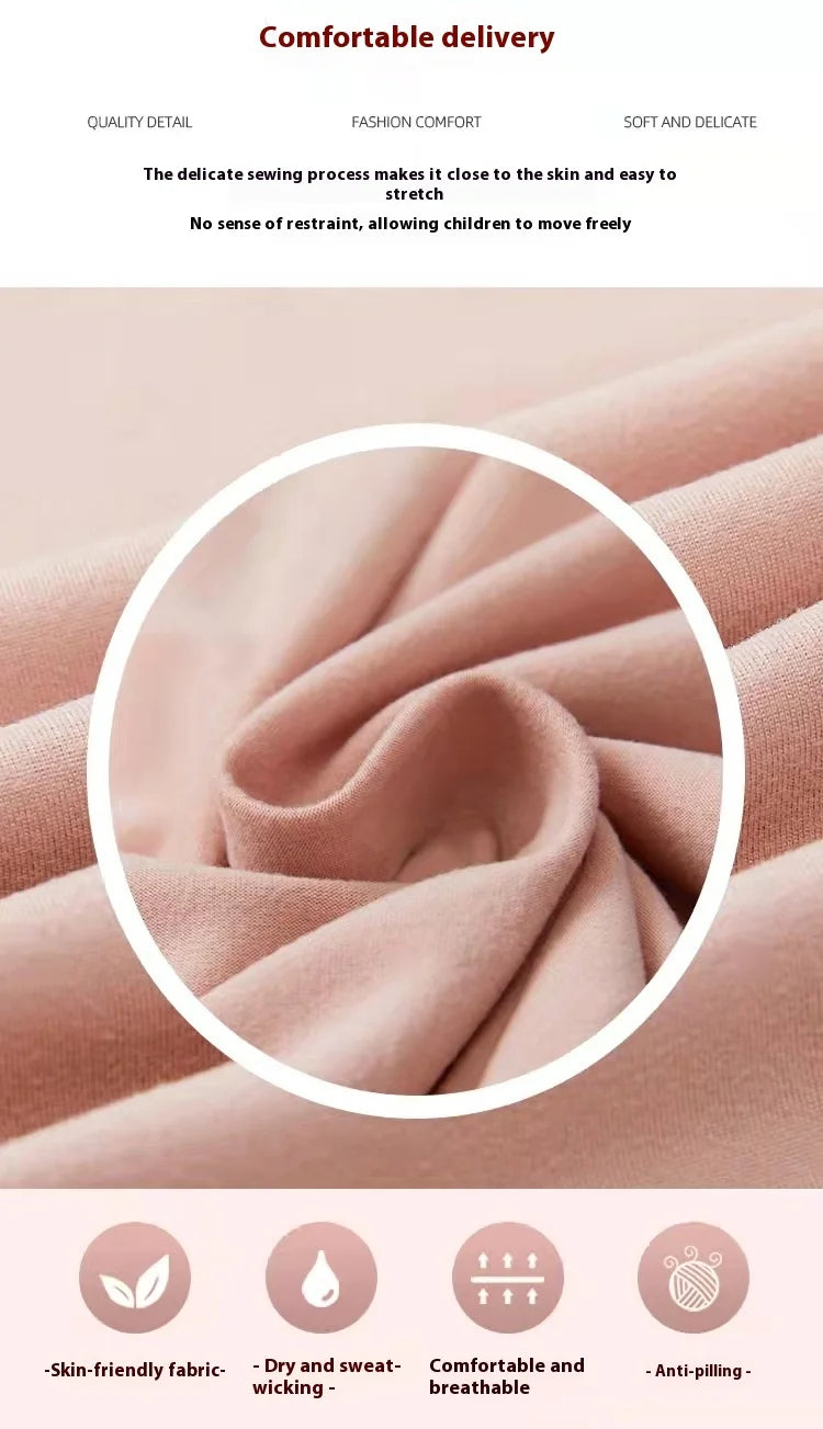 Spring Autumn Kids Thermal Underwear Set Fleece Thick Warm Dance Girls Long Johns Children Underwear 2-14 Years Kids Clothes Set