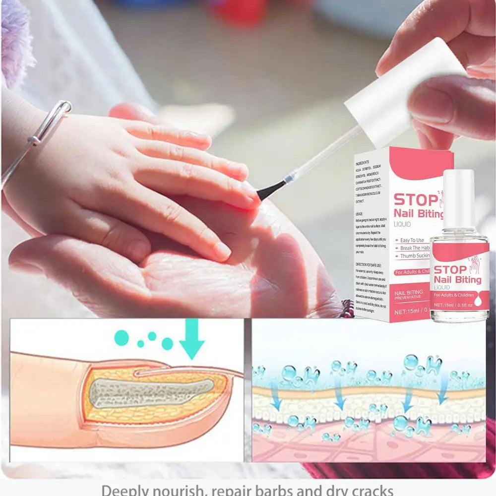 15ml Children Anti-biting Nails Bitter Nail Water No Bite Cuticle Not Nail Polish Biting Care Non-toxic Stop Eating Fingernails