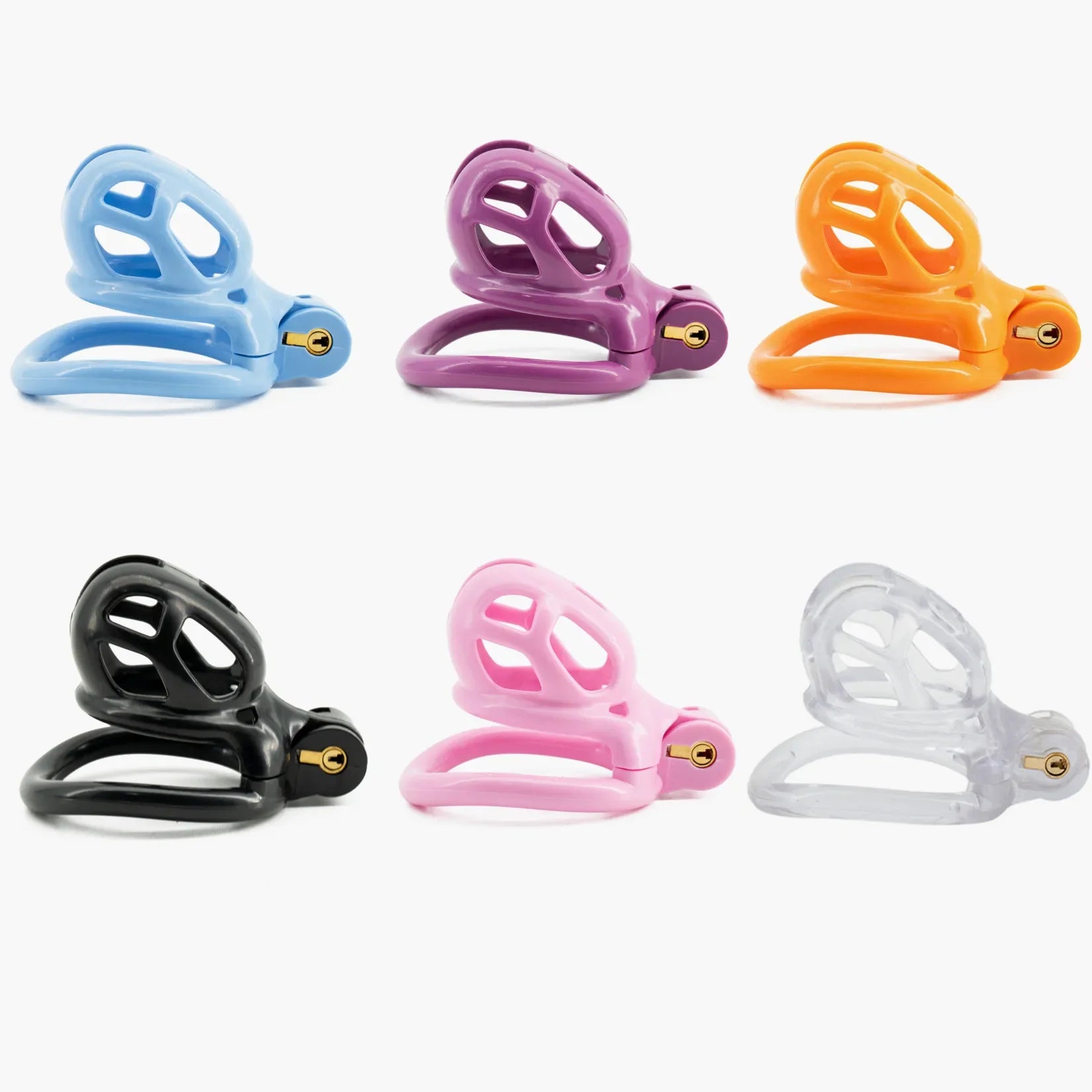 Jaula castidad Cobra 6 colores para hombres,cerradura pene con anillos pene 4 tamaños,Dispositivo Castidad CB para hombres Gay