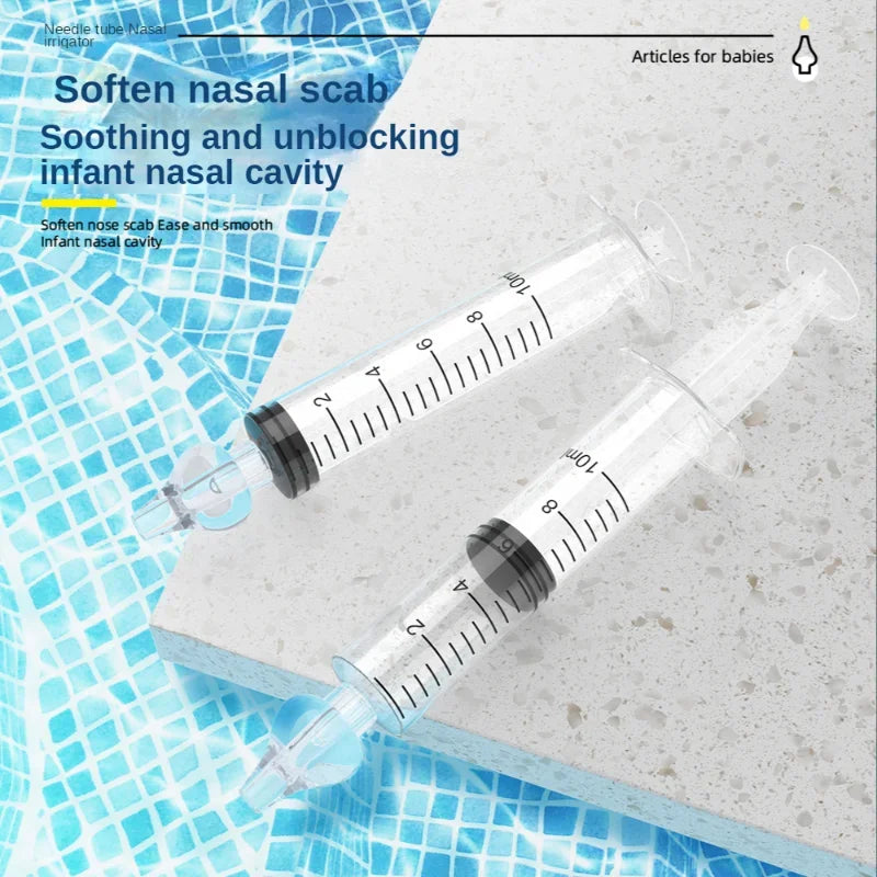 10ML Needle Tube Babies Nasal Aspirator Silicone Baby Nose Cleaner Nose Care Cleaner Rhinitis Washer Newborn Nasal Irrigator