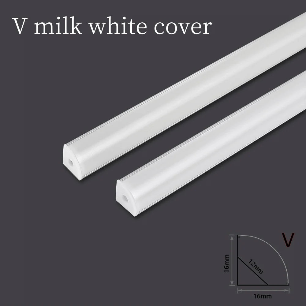 1-30pcs/Lot perfil aluminio led Corner Aluminium Profile Channel Holder for LED Strip Light Bar Cabinet Lamp Kitchen Closet