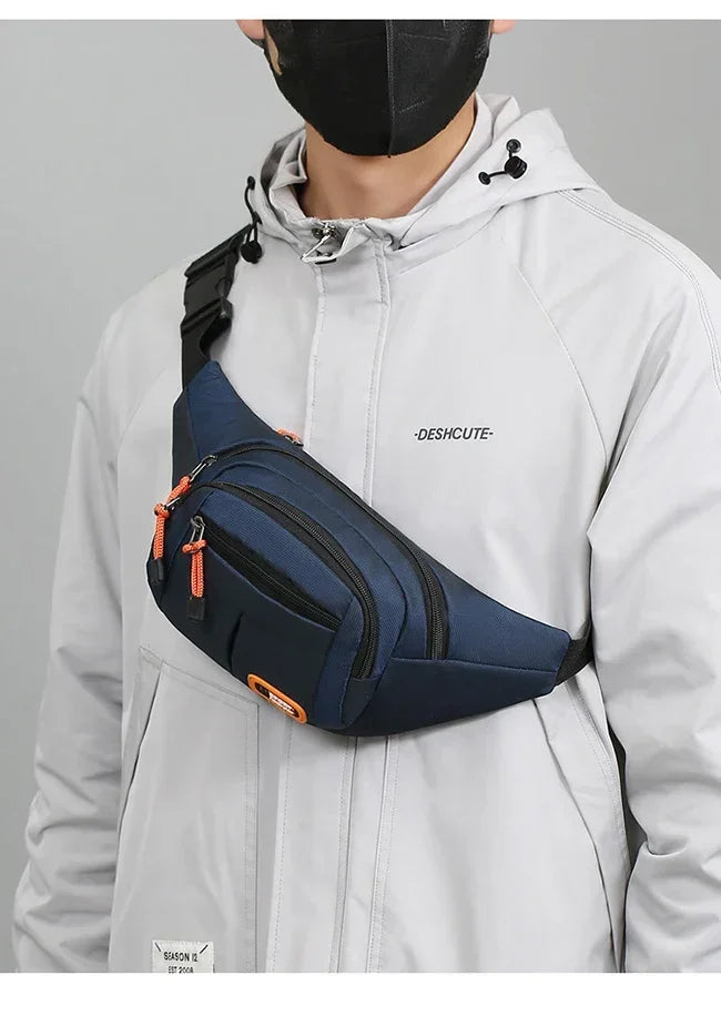 Oxford Waterproof Unisex Waist Bag - Large Capacity, Wear - Resistant Multifunctional Fanny Pack (Riñoneras Para Hombre)