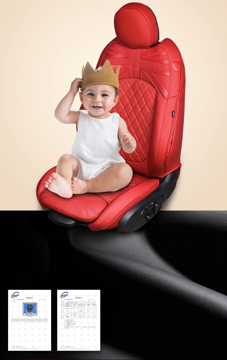 Car Accessories for MINI Cooper R50 R53 HATCHBACK R55 Clubman R56 R57 CABRIO R60 Countryman Custom  Seat Covers Leather Pad