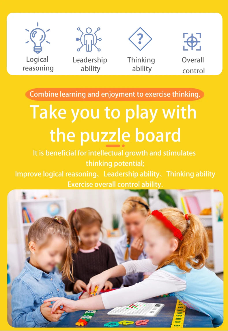 14 in 1 Multifunctional Smart Board Game Electronic Chess Backgammon Go Tic-Tac-Toe Whack-a-Mole Combe for Kids Educational Toy