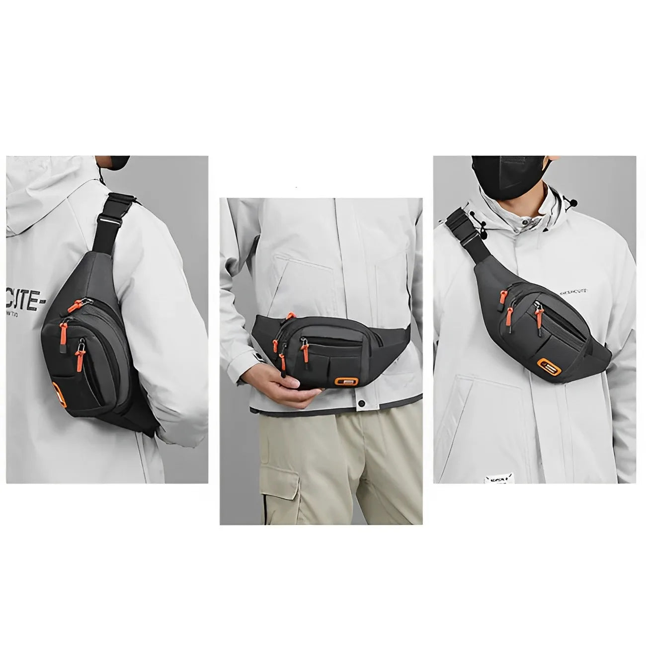 Oxford Waterproof Unisex Waist Bag - Large Capacity, Wear - Resistant Multifunctional Fanny Pack (Riñoneras Para Hombre)