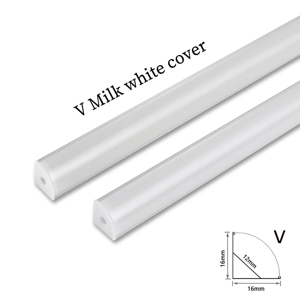 1-30pcs/Lot perfil aluminio led Corner Aluminium Profile Channel Holder for LED Strip Light Bar Cabinet Lamp Kitchen Closet