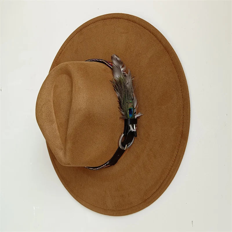 Hot sale suede fedora hat for men and women 56-58cm adult size suede jazz hat classic church fedora women's gorras para hombres