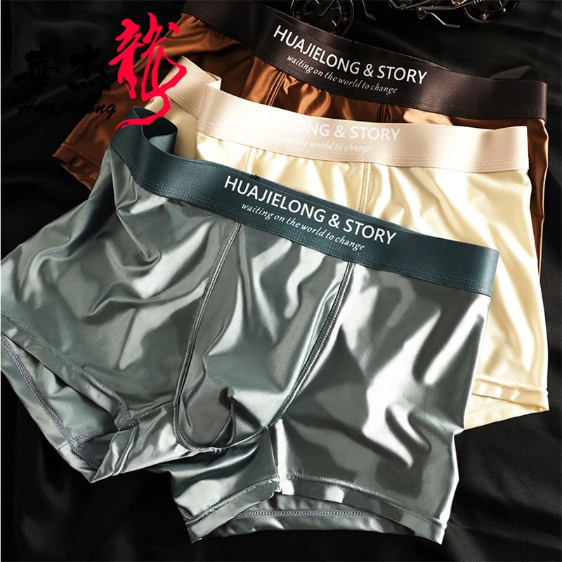 Choice boxers hombre Ice silk cueca satin ropa interior hombre Plus size calzoncillos hombres breathable sexy tоy man underwear