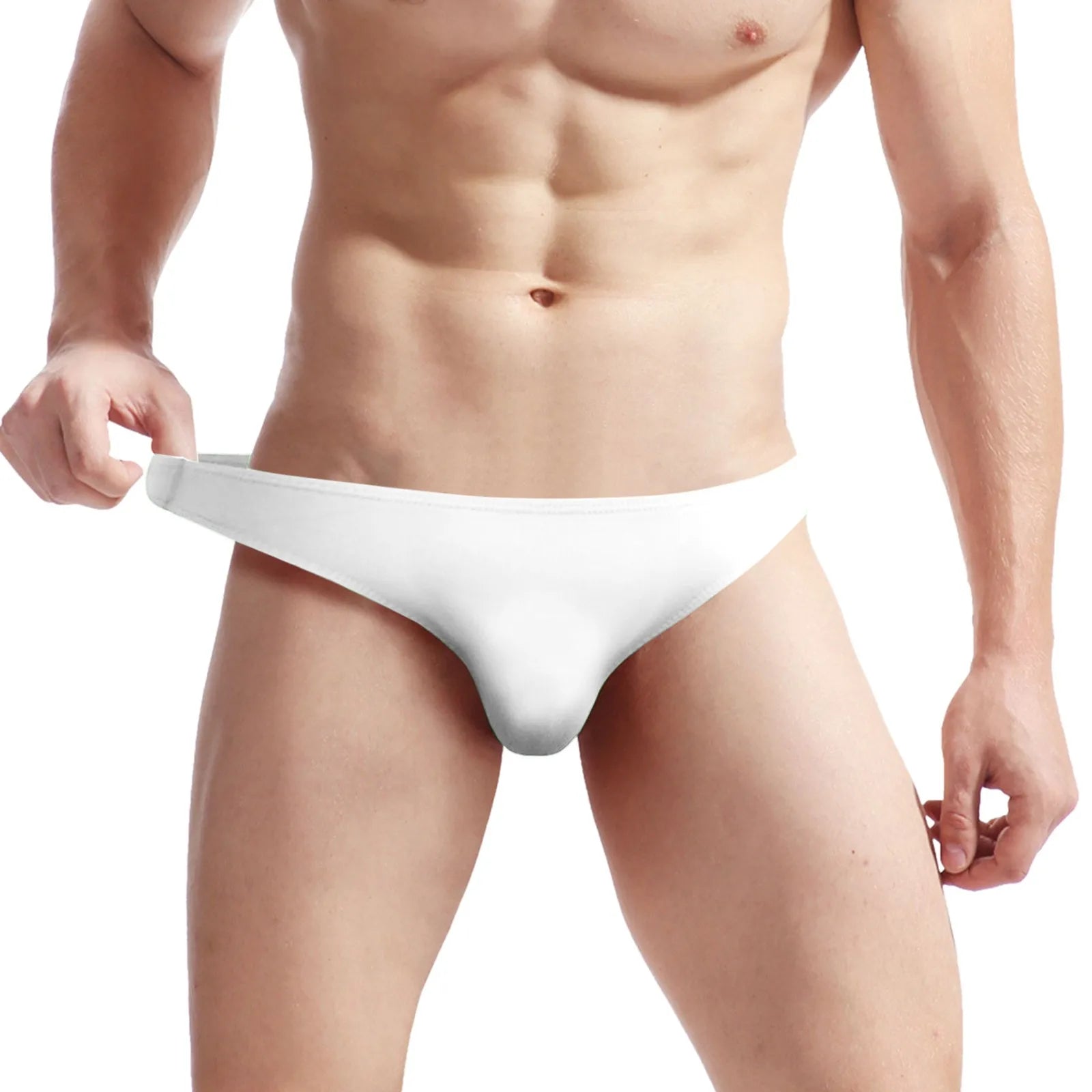 Solid Color Briefs Bulge Pouch Men'S Panties Low Waist Underwear Casual Ropa Interior Hombres Homewear Cueca Gay Panties 2024