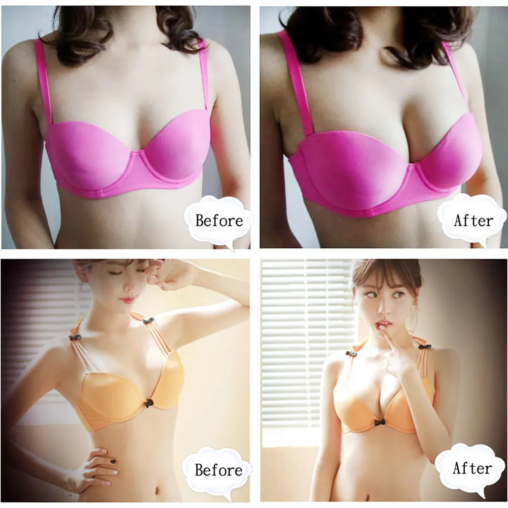 1 Pair Swimsuit Bikini Padded Paste Small Bust Thicker Padding Breathable Insert Sponge Bra Self-adhesive Invisible Chest Pads