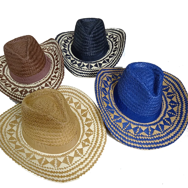 Straw hat women breathable sun hat fashion hollow retro straw hat hand-woven summer travel straw hat gorras para hombres