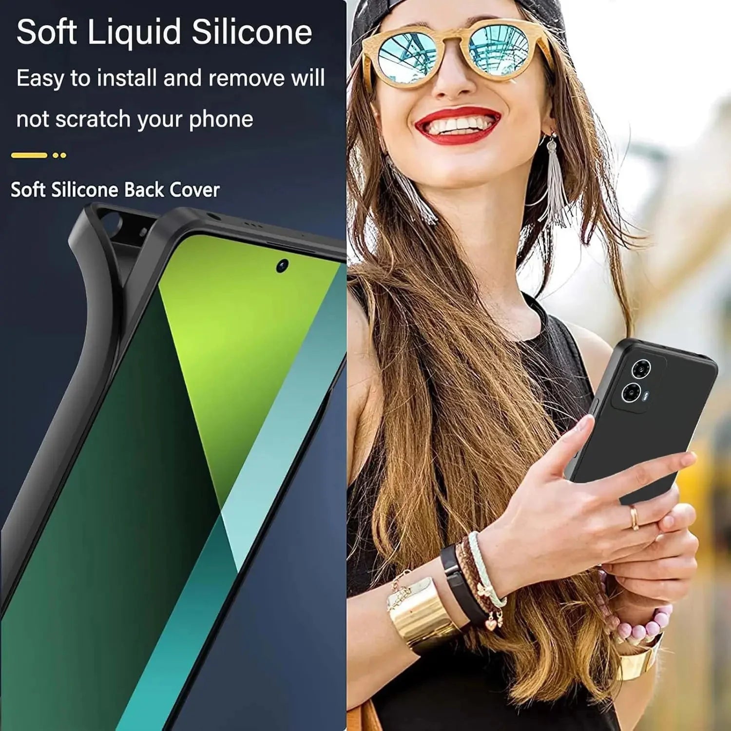 For Motorola Case Moto Phone Case Moto G34 G54 G56 Moto Edge 60 fusion EDGE 70 Liquid Silicone Shockproof Coque Cover