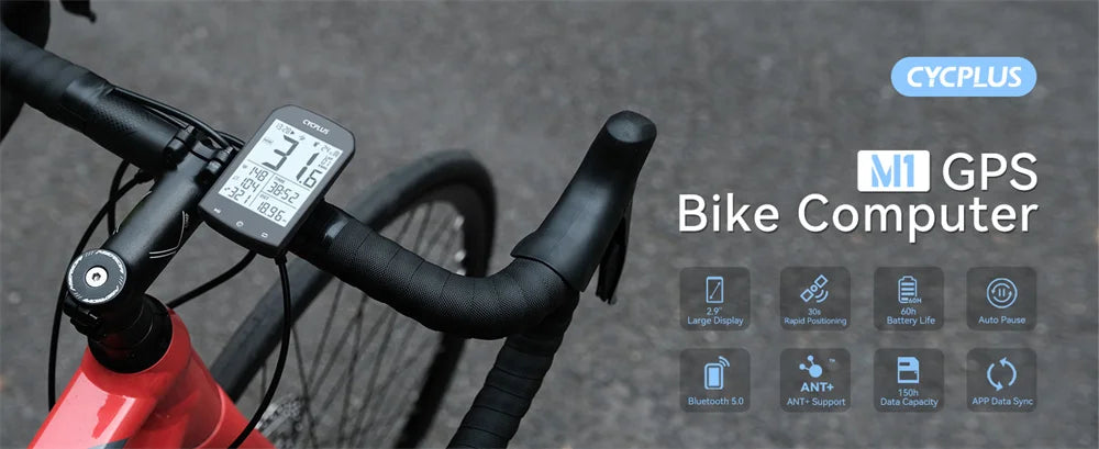 GPS Bike Computer Wireless CYCPLUS M1 Waterproof Speedometer Odometer ANT+ Bluetooth5.0 Cycling Bicycle Accessories