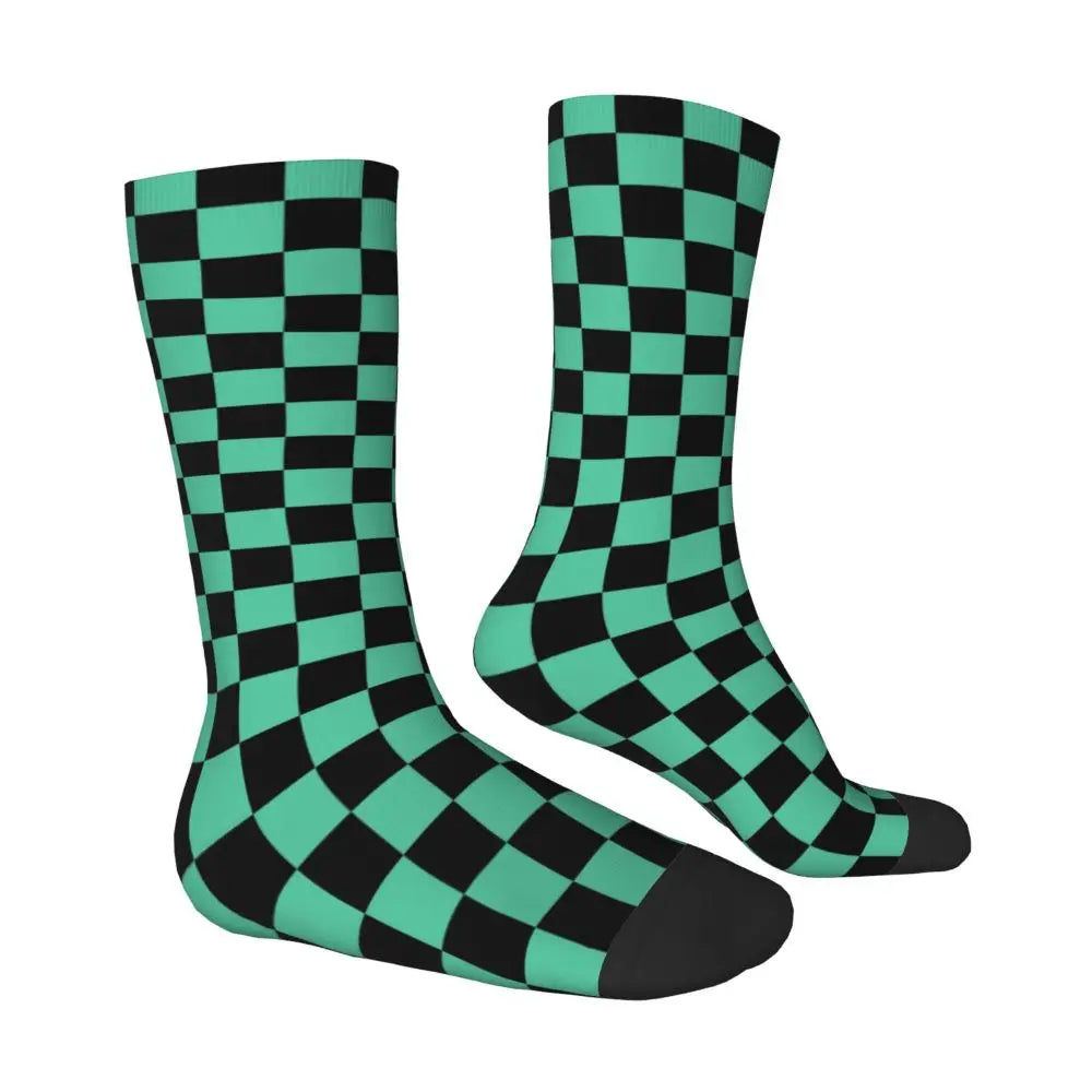Custom Giyuu Tomioka Demon Slayer Men Women Crew Socks Unisex Kawaii Kimetsu No Yaiba Spring Summer Autumn Winter Dress Socks