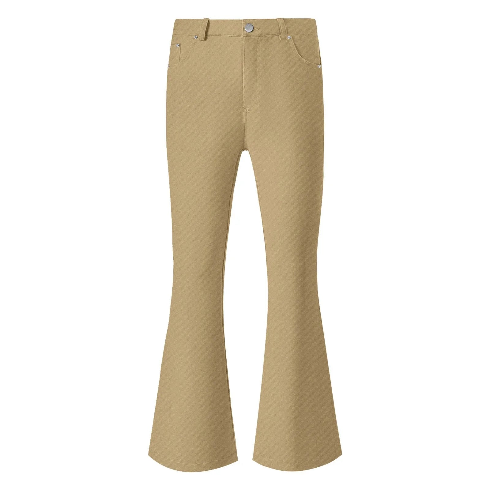 Flare Pants Men Spring Solid Color Daily Simple Classic Trousers Chic Comfortable Hip Hop Mopping Bottoms Disco Flared Pants