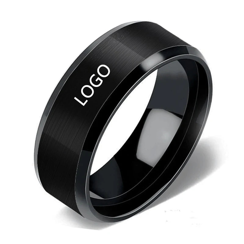 Stress Ring For Stainless Steel Rotatable Chain Fidget Metal Spinner Men Band Ring Jewelry Anillos De Hombres