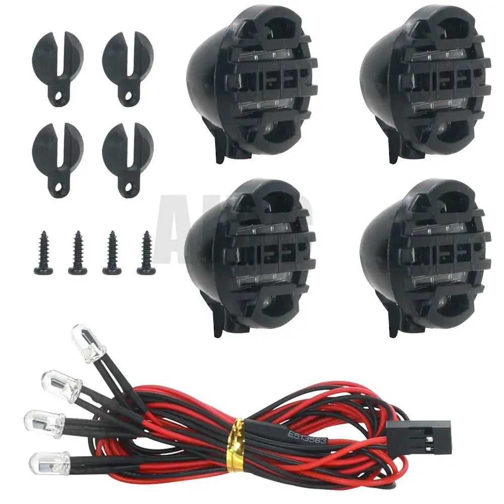 4/5/6pcs/set Led Spotlight Roof Light Lampshade For 1/10 Rc Crawler Car Axial Scx10 Ii Yikong Arrma Rc Car Parts