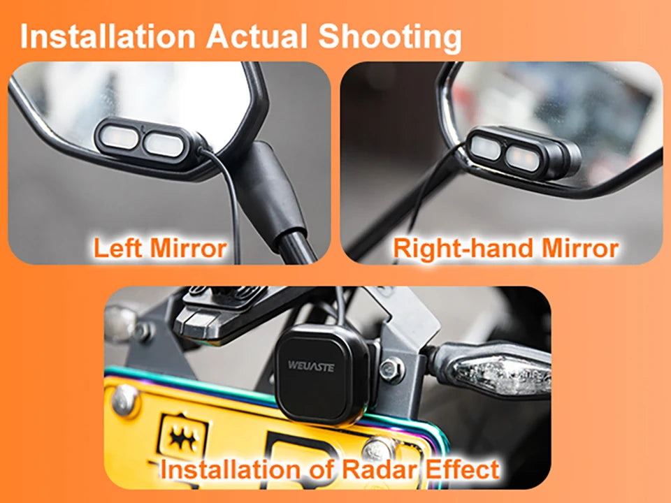 Motorcycle Safety Kit 24GHz BSD Radar Blind Spot Monitor & Lane Change Alarm IP67 Waterproof Moto Warning System accesorios moto