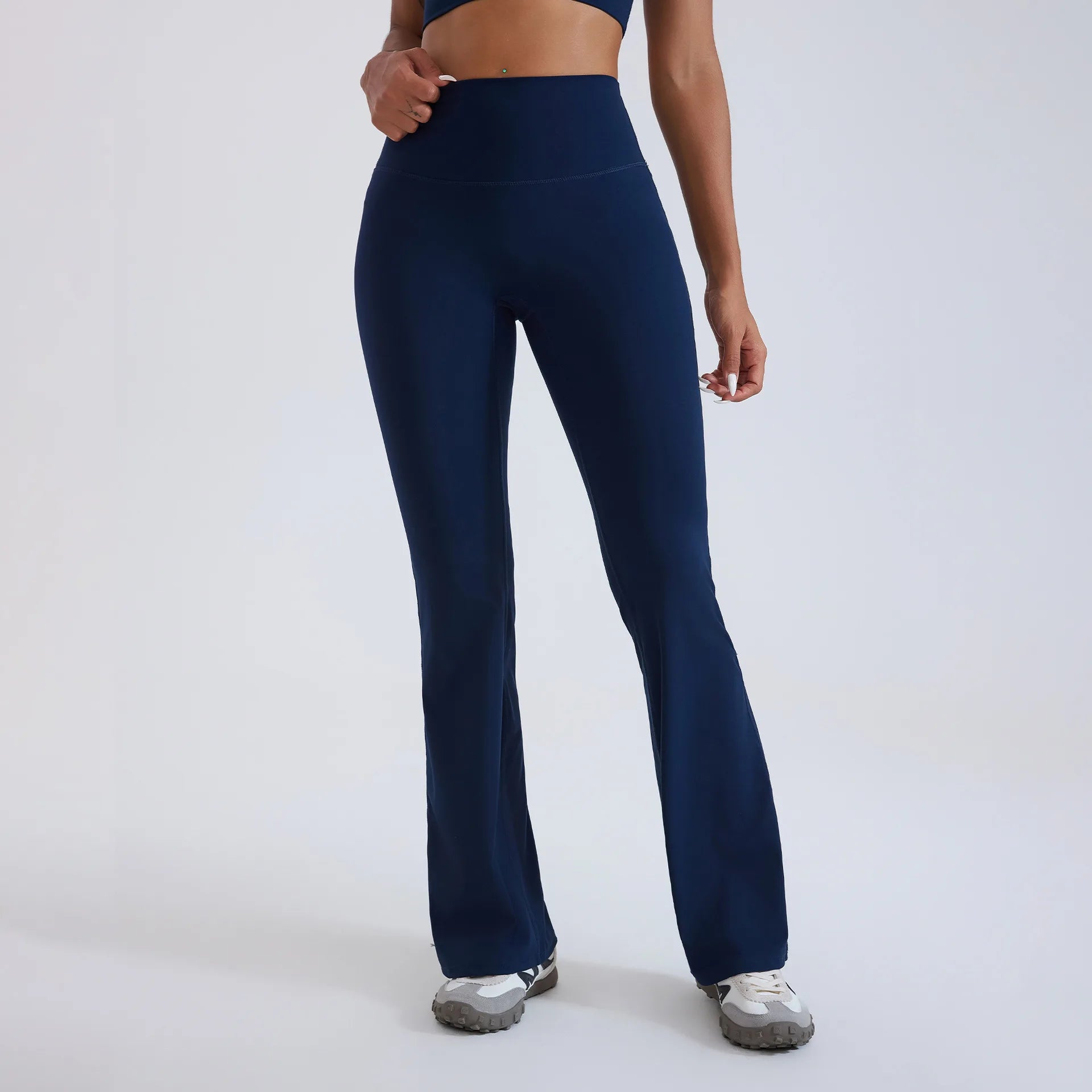Yoga Flared Pants Women High-Waist Sports Bell Bottom Trousers Gym Fitness Leggings Naked Feel Pilates Running Sports Trousers