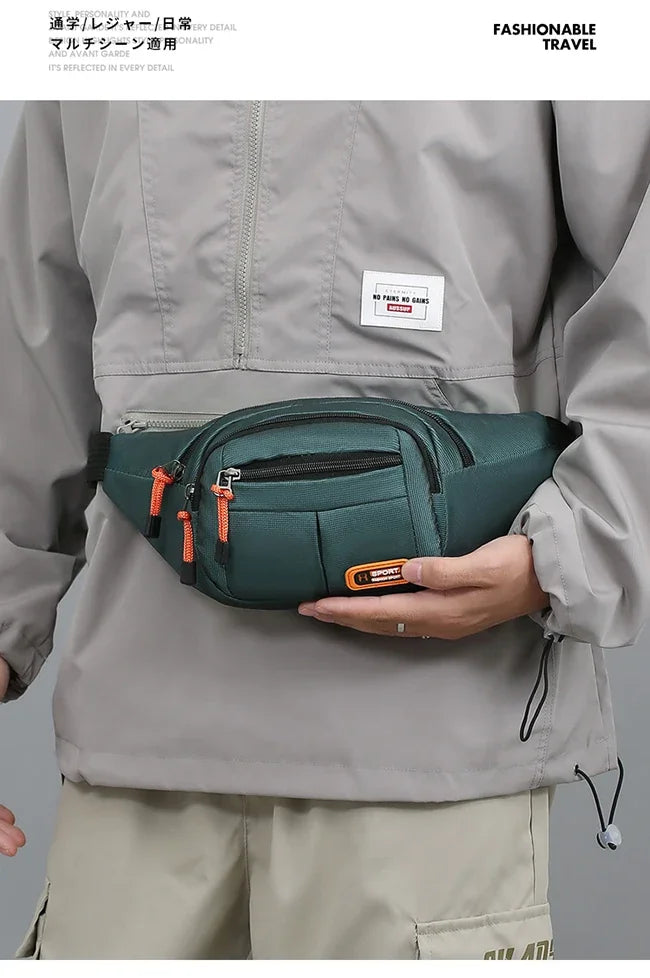 Oxford Waterproof Unisex Waist Bag - Large Capacity, Wear - Resistant Multifunctional Fanny Pack (Riñoneras Para Hombre)