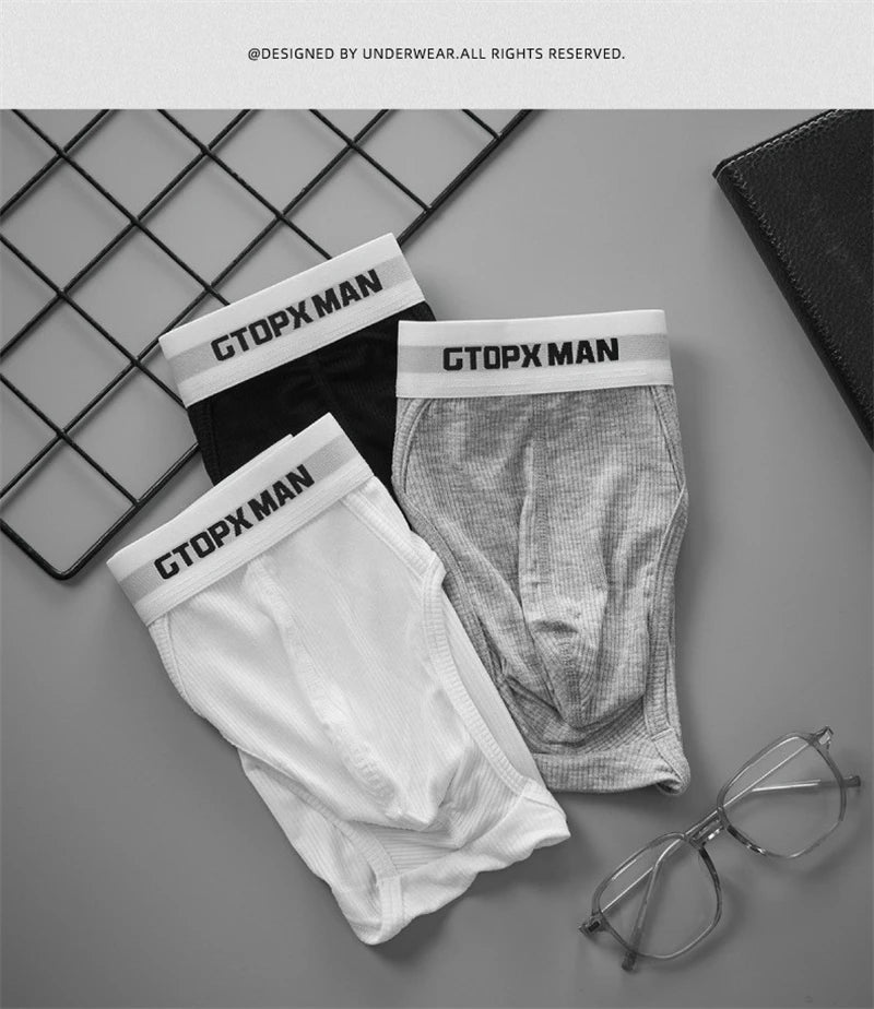 Calzoncillos hombres U convex Low waist gay Boxers mens sexy underwear thin Threaded fabric sport ropa interior hombre GTOPX MAN