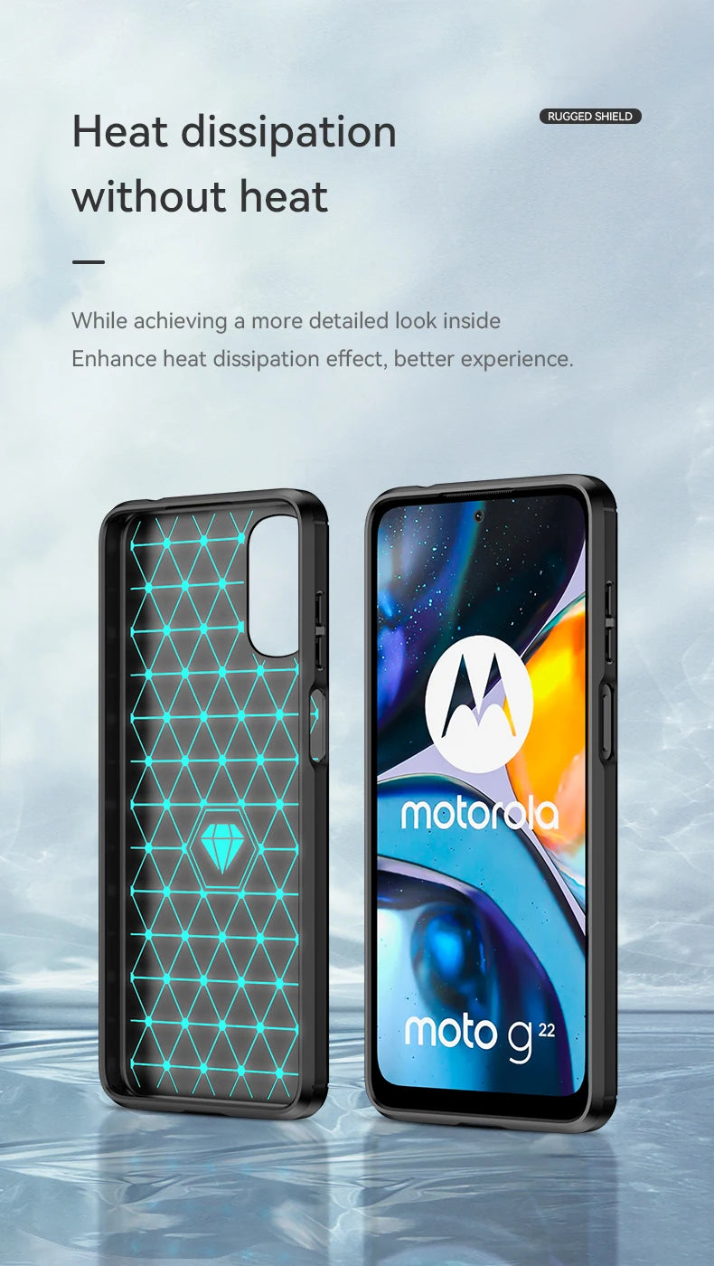 For Motorola Moto G22 Case For Motorola Moto G22 Coque Shockproof Protective Silicone Phone Bumper For Moto G22