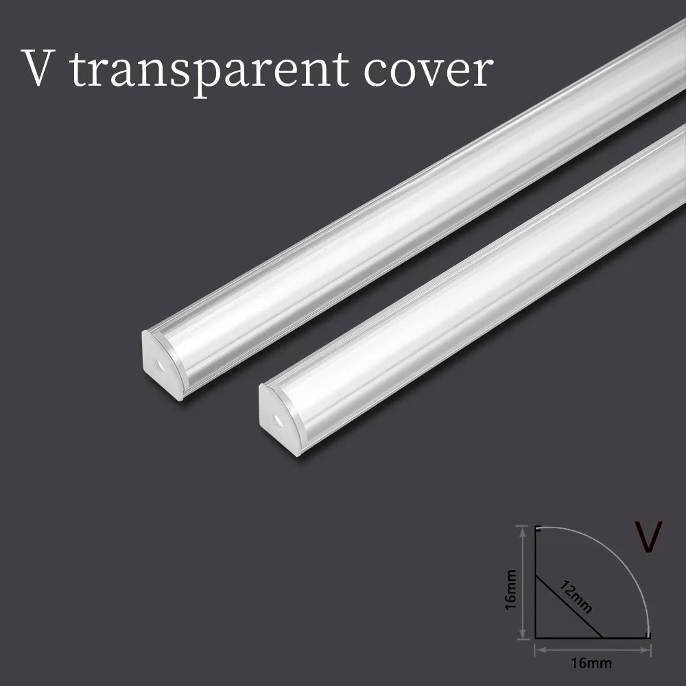 1-30pcs/Lot perfil aluminio led Corner Aluminium Profile Channel Holder for LED Strip Light Bar Cabinet Lamp Kitchen Closet