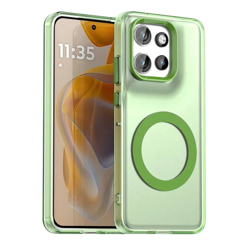 Transparent Case For Motorola Moto S50 Case For Moto S50 5G Magnetic Adsorption Wireless Charging Back Cover For Moto S50 Case