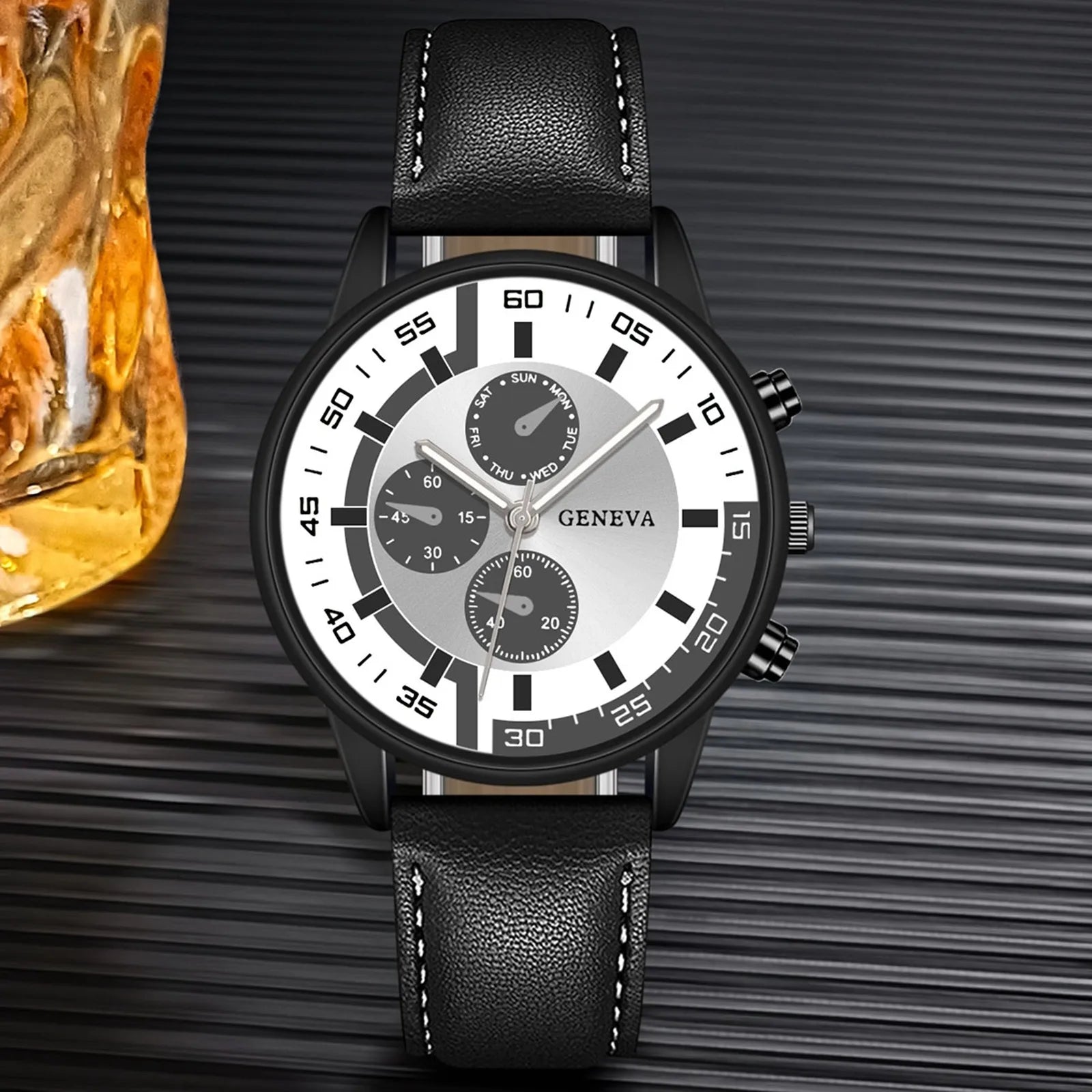 Quartz Watches For Men Leather Strap Wristwatches Top Luxury Brand Man Watch Business Men's Clock Gift Reloj Hombres