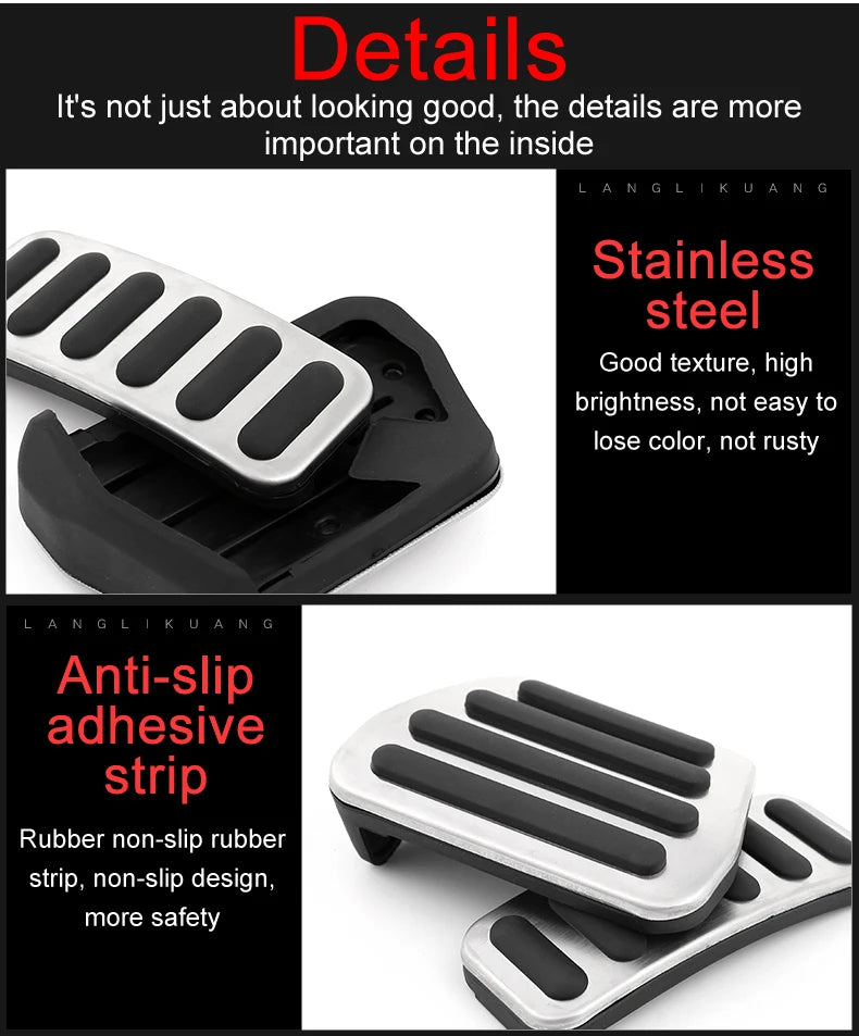 For Porsche Cayenne 3rd E3 9YA 9YB 2019~2024 Car Accessories Car Foot Fuel Accelerator Brake Pedals Cover Car Rest Pedal Cover
